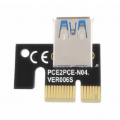 Райзер для видеокарты pci e 16x. Для майнинга. 6 pin PCI-E pcie Riser 009 Express 1X 4x 8x 16x расширитель PCI E USB Riser 009S двойная 6-контактная карта адаптера SATA 15pin для майнера BTC